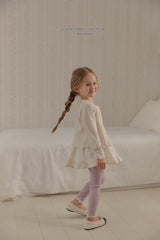 ［Melikey］Lace point rib leggings