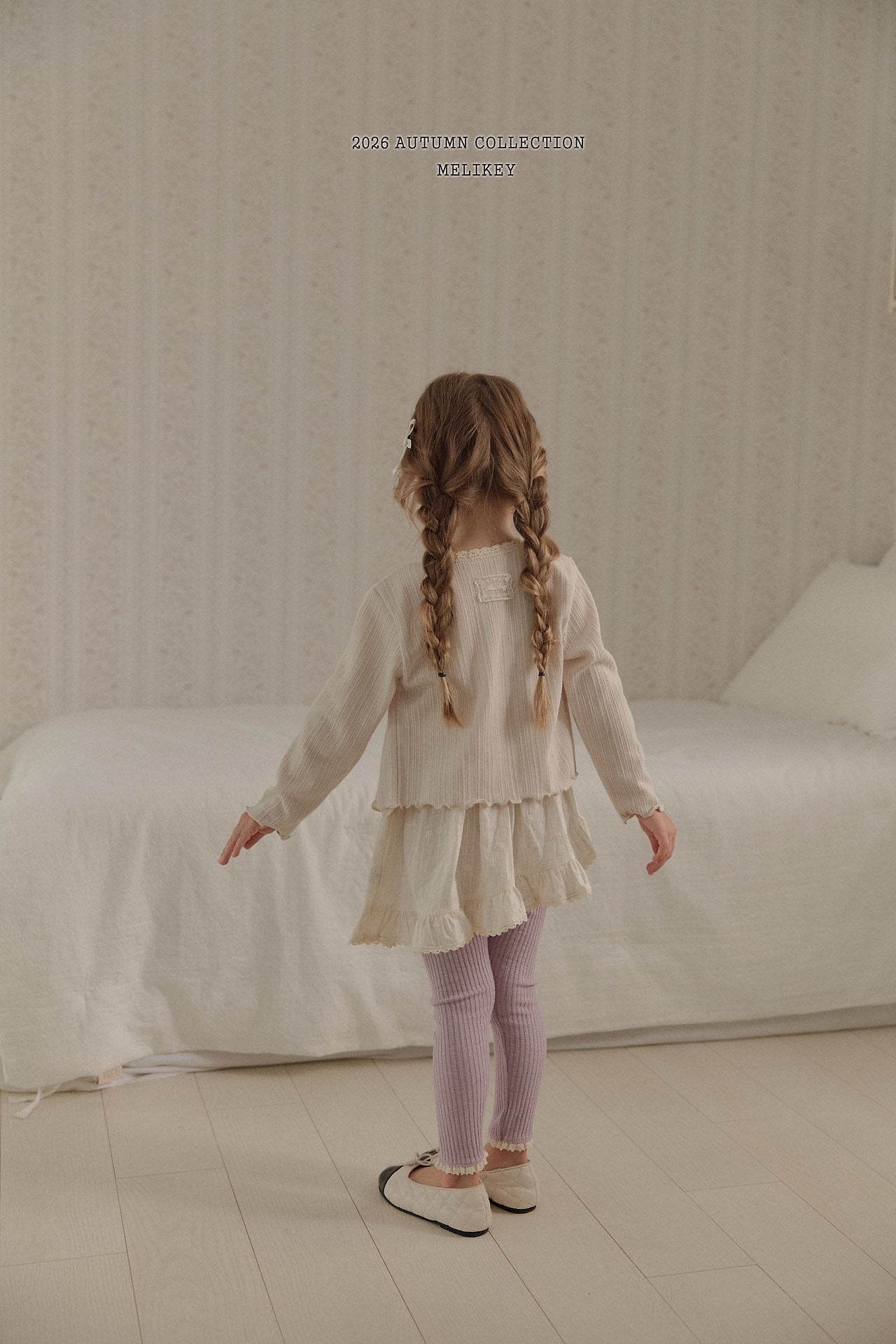 ［Melikey］Lace point rib leggings