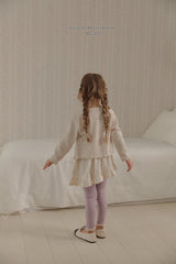 ［Melikey］Lace point rib leggings