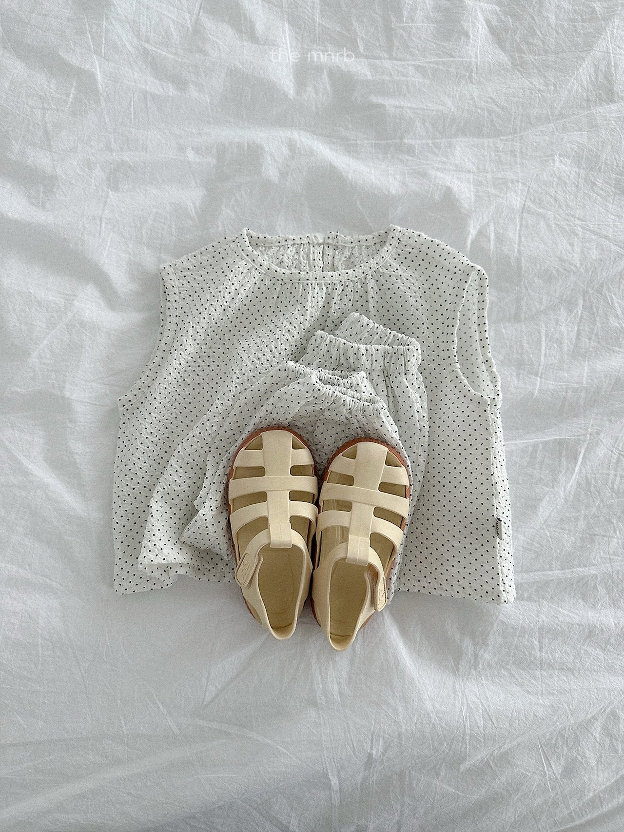［minirobe］Dot crinkle blouse