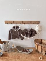 ［marron］Shirring ribbon skirt