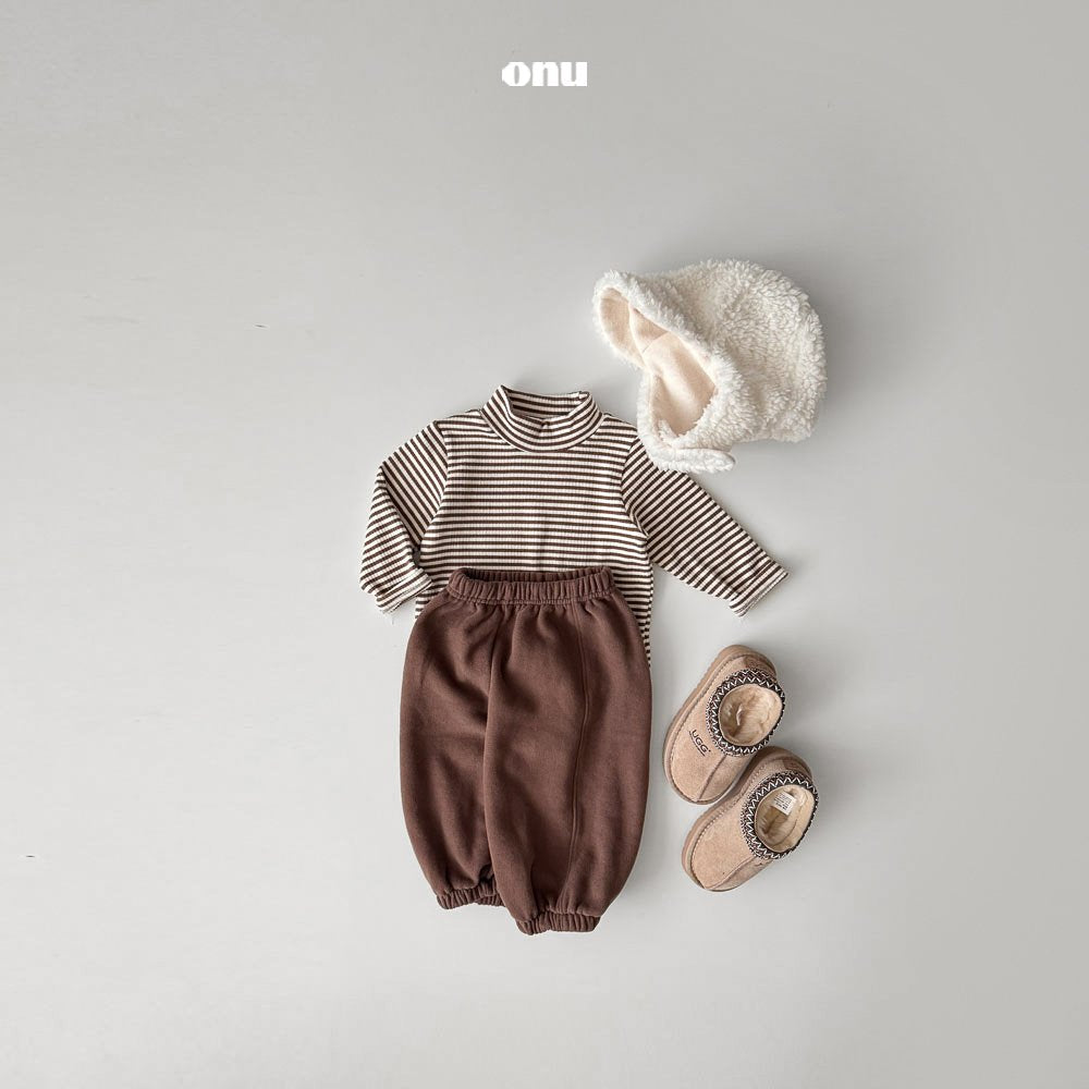 ［onu］Stripe half neck tee (kids)