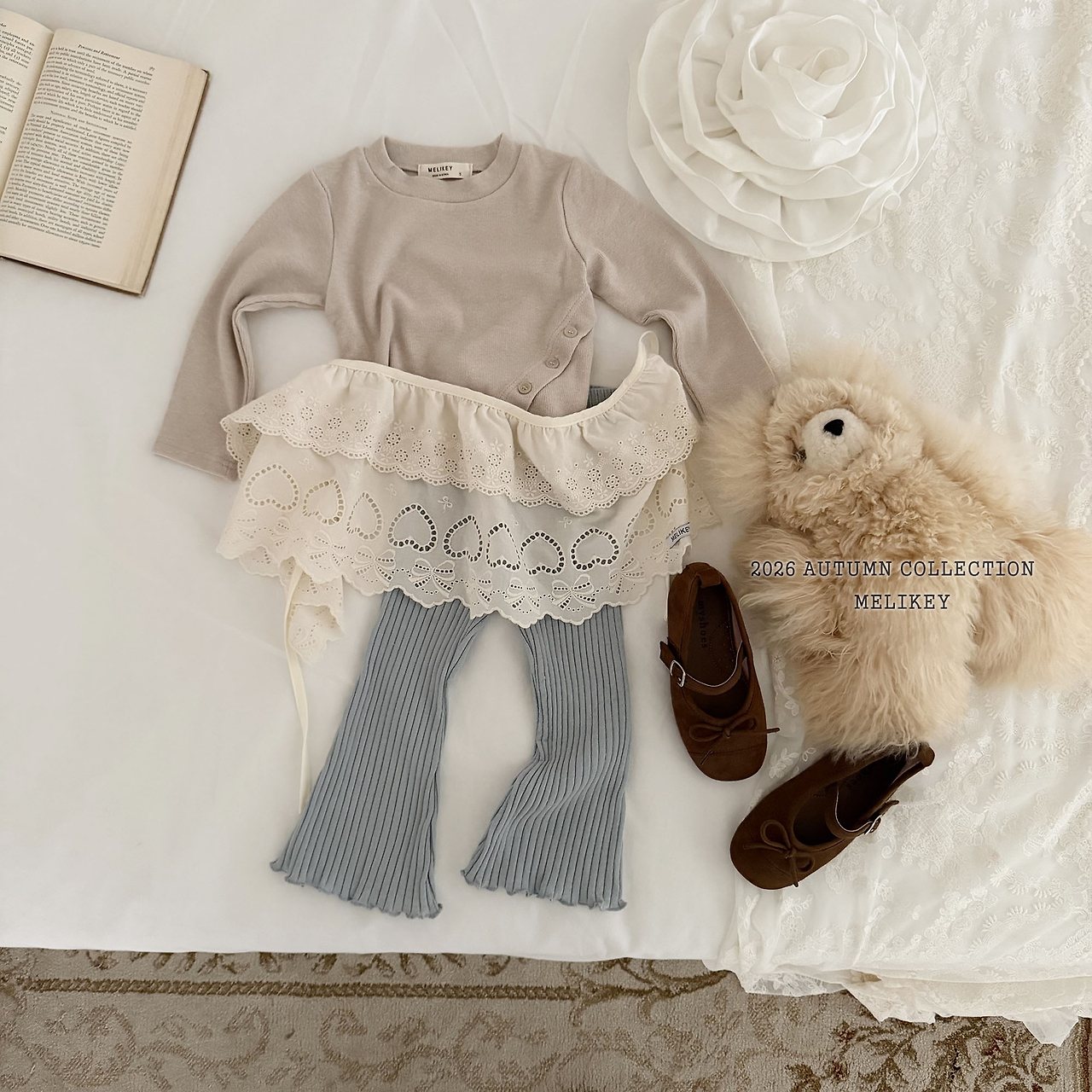 ［Melikey］Mellow rib flare leggings