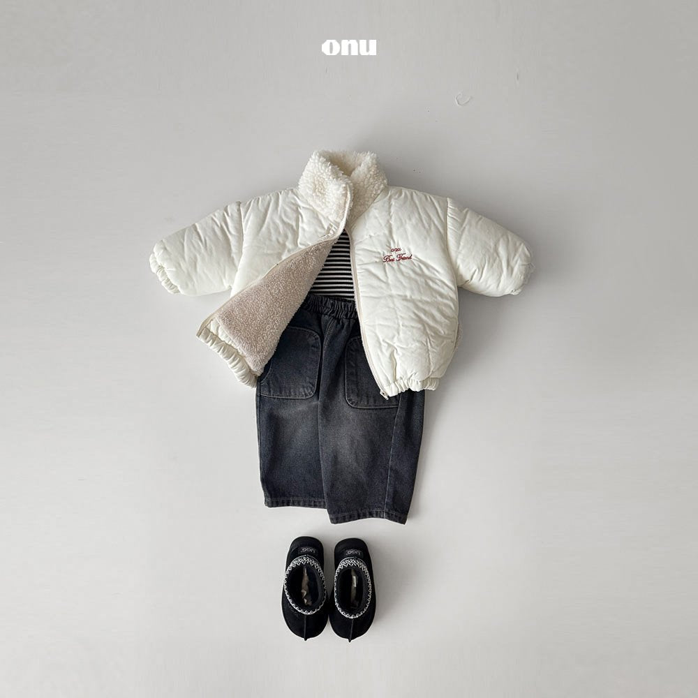 ［onu］Stripe half neck tee (kids)