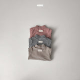 ［onu］Stripe half neck tee (kids)