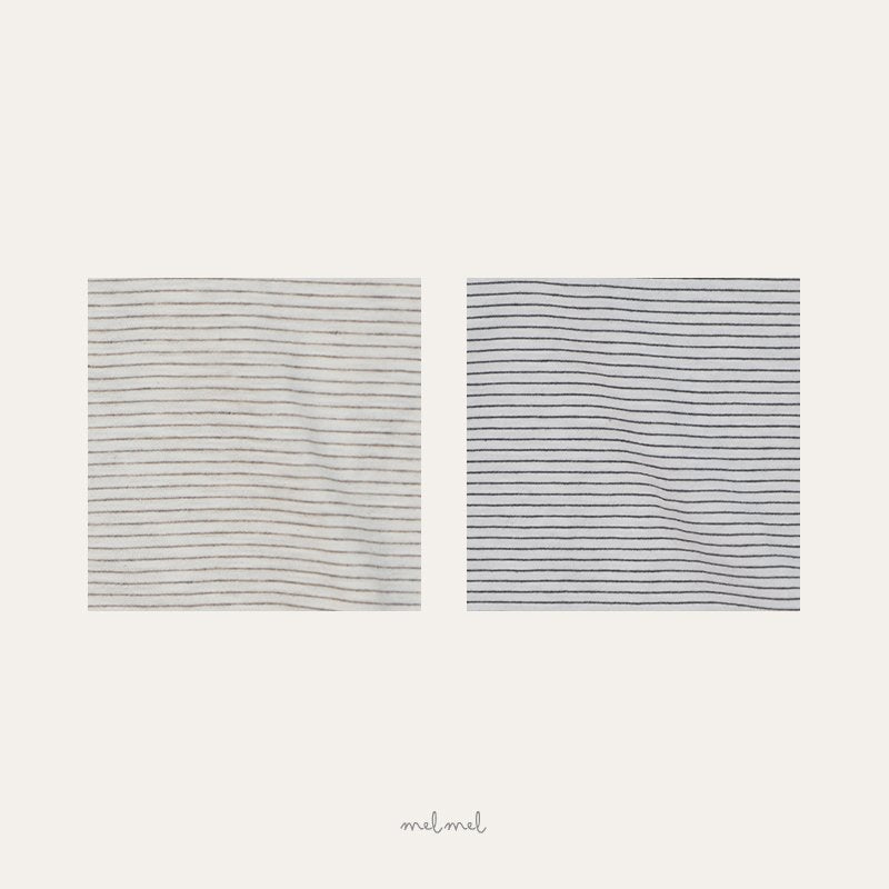 ［melmel］Stripe half tee