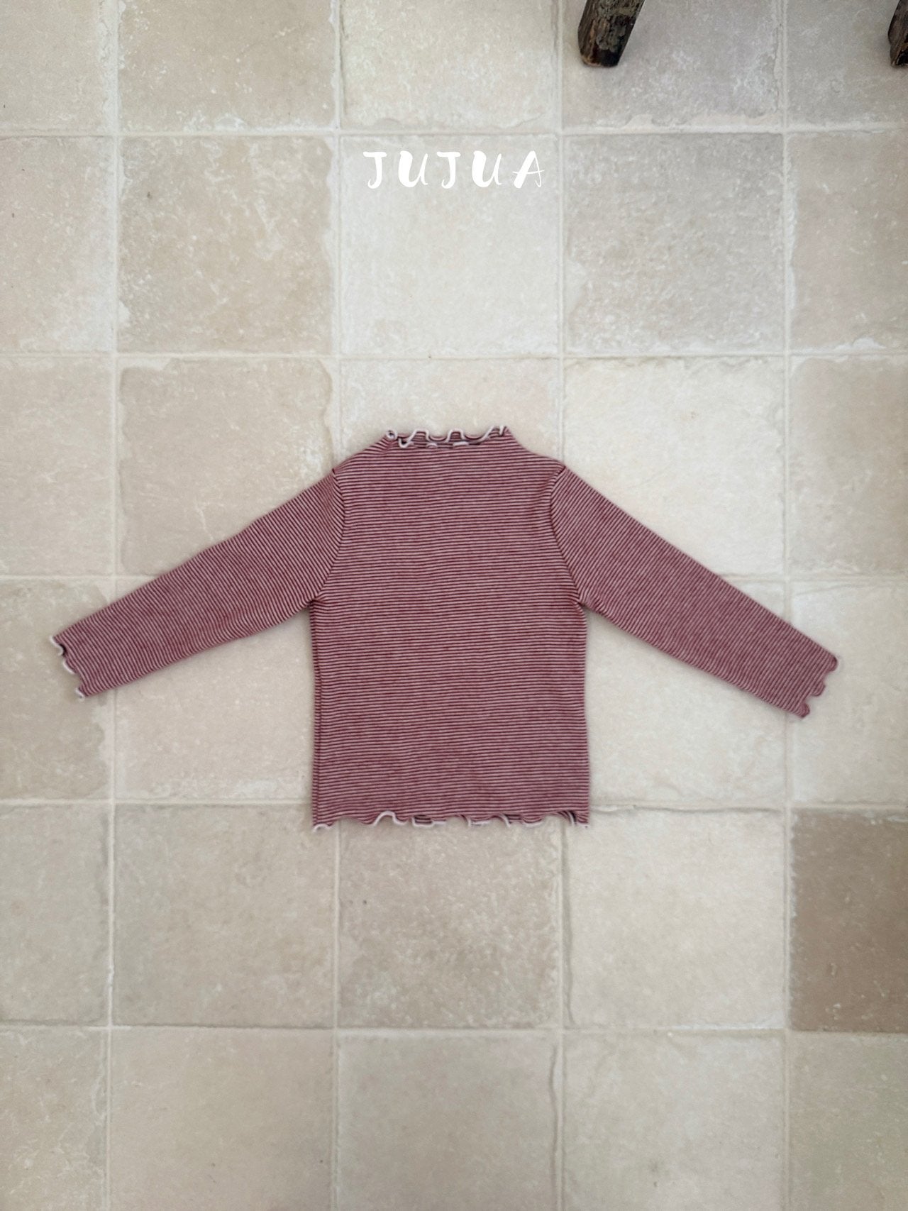 ［jujua］Stripe mellow tops