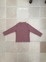 ［jujua］Stripe mellow tops