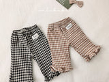 ［valubebe］Check frill flare pants (baby)
