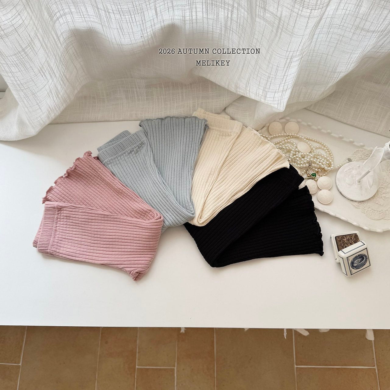 ［Melikey］Mellow rib flare leggings