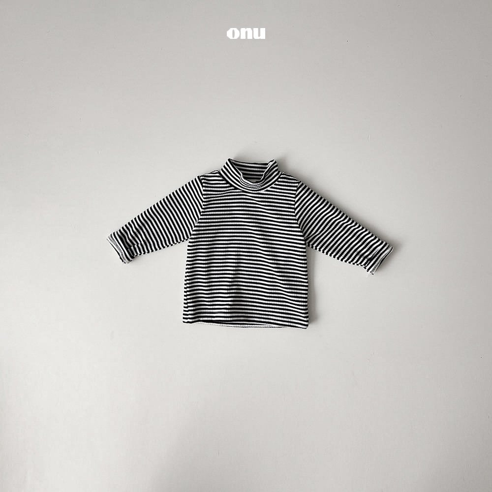 ［onu］Stripe half neck tee (kids)