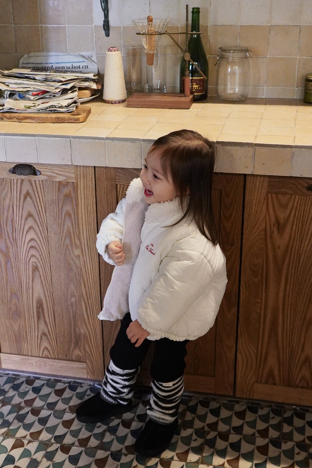 ［onu］Rib gather leggings (kids)