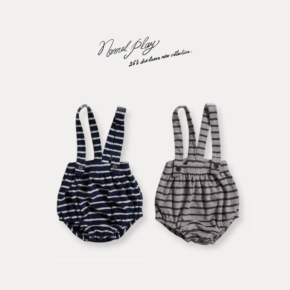 ［normalplay］Melody Stripe Suspender Bloomer