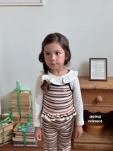［second moment］Peanut stripe frill pants