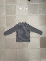 ［jujua］Stripe mellow tops