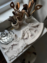 ［marron］Ribbon boa bustier