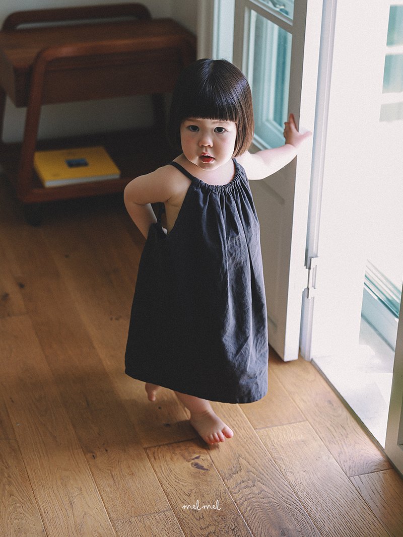 ［melmel］Summer linen one-piece
