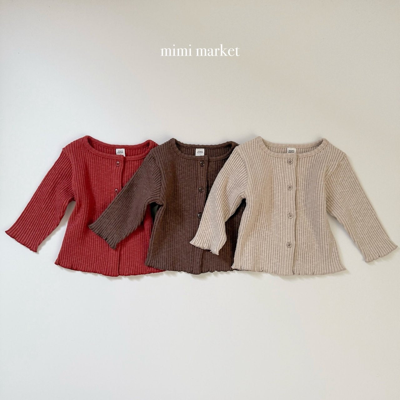[mimi market] Rib cardigan