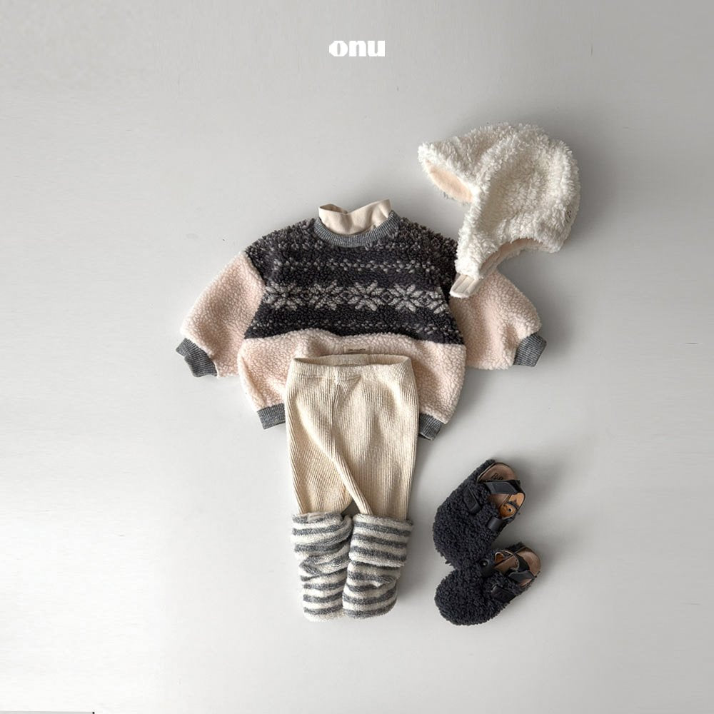 ［onu］Rib gather leggings (baby)