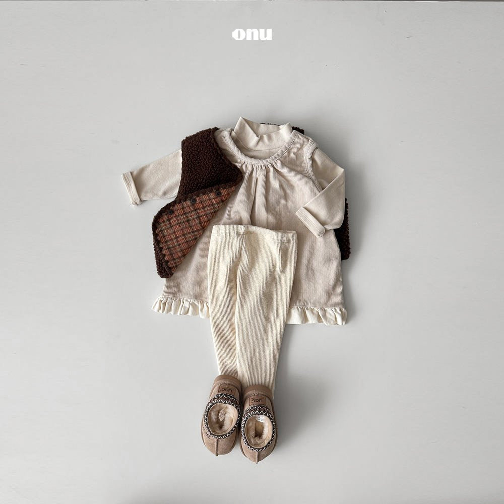 ［onu］Rib gather leggings (kids)