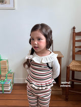 ［second moment］Peanut stripe frill camisole