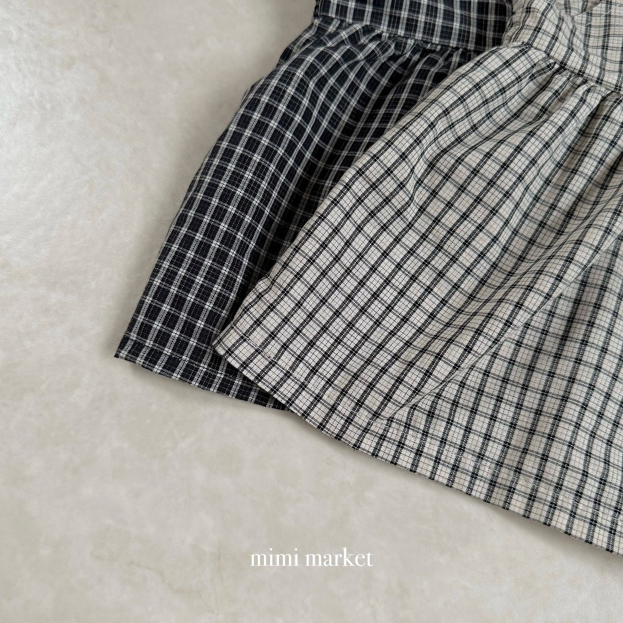 ［mimi market］Rona check suspender one-piece