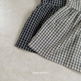 ［mimi market］Rona check suspender one-piece