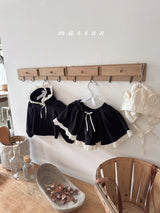 ［marron］Shirring ribbon skirt