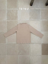 ［jujua］Stripe mellow tops