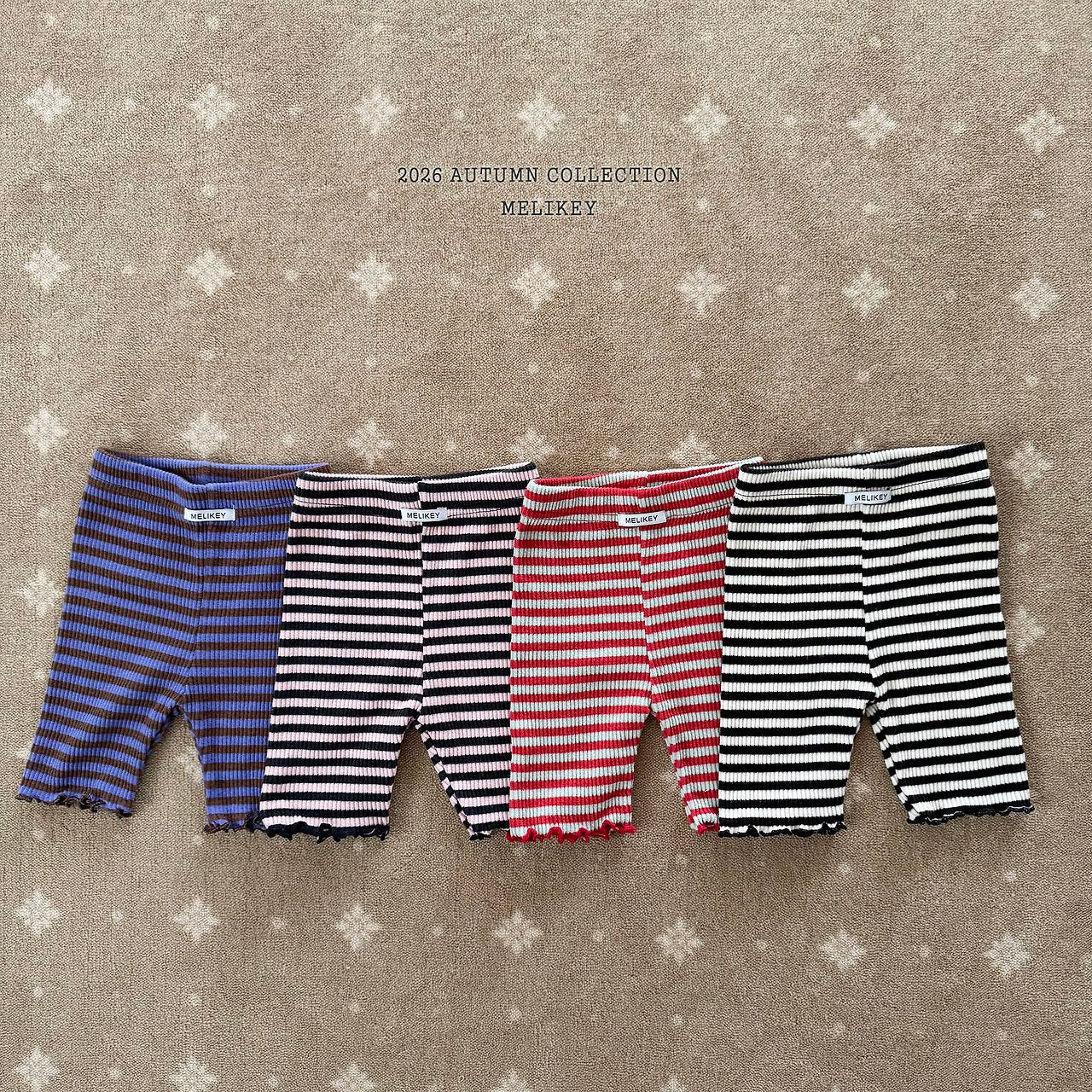 ［Melikey］Stripe color mellow leggings