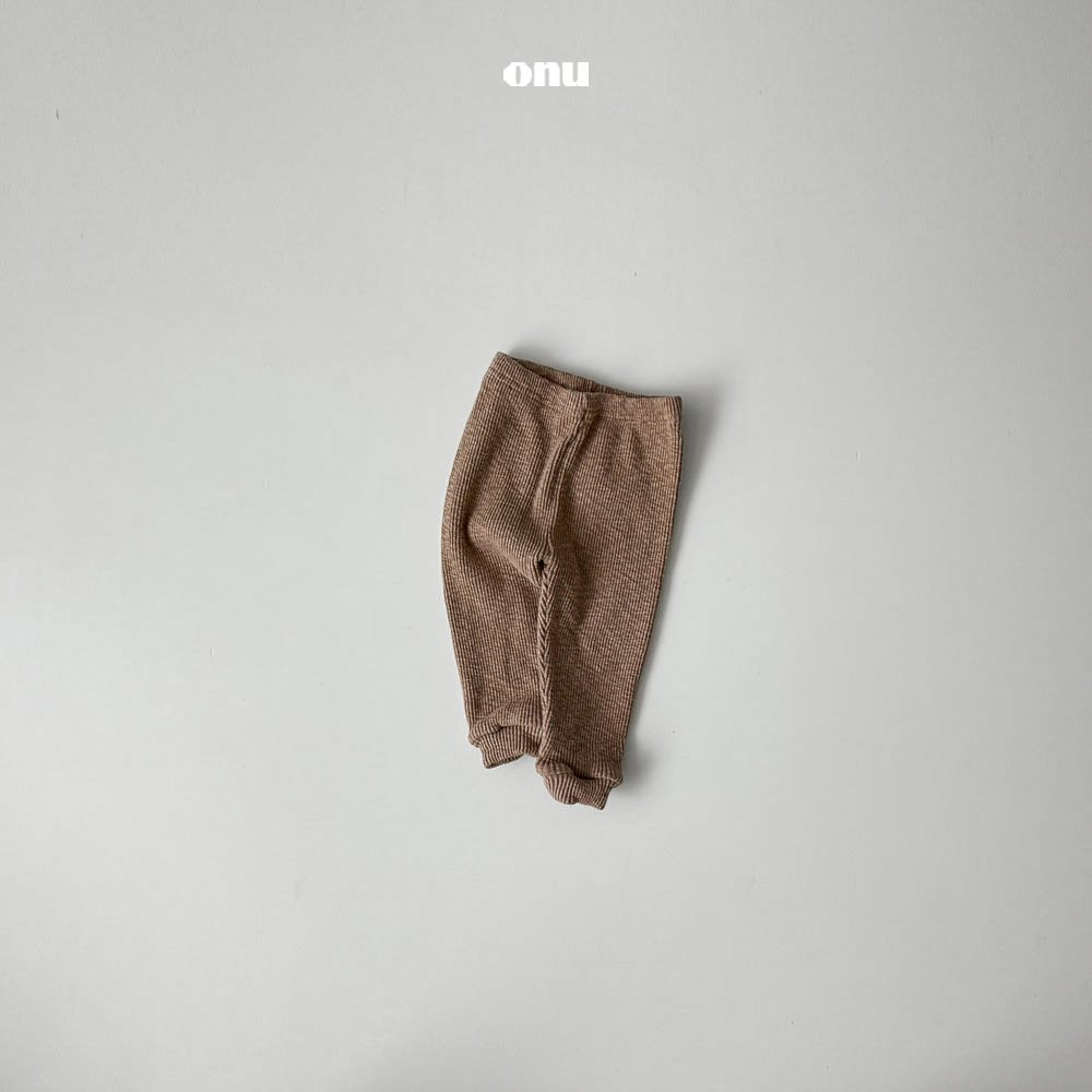 ［onu］Rib gather leggings (kids)