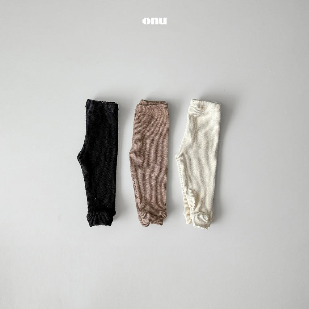 ［onu］Rib gather leggings (kids)