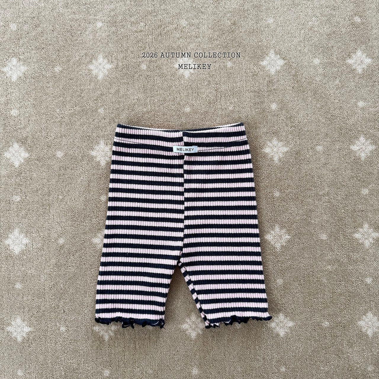 ［Melikey］Stripe color mellow leggings