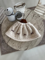 ［marron］Ribbon boa skirt