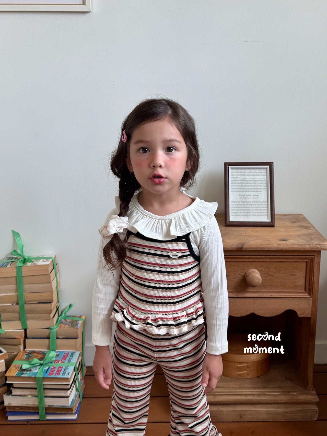 ［second moment］Frill collar rib tops