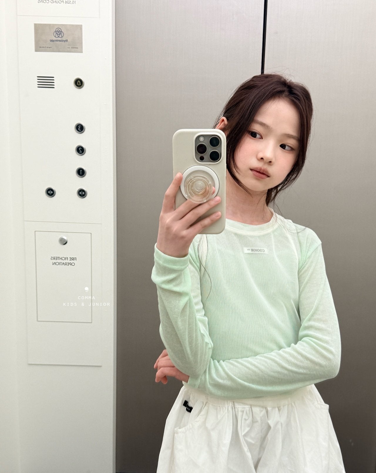 ［comma］See-through label tee