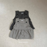 ［mimi market］Rona check suspender one-piece
