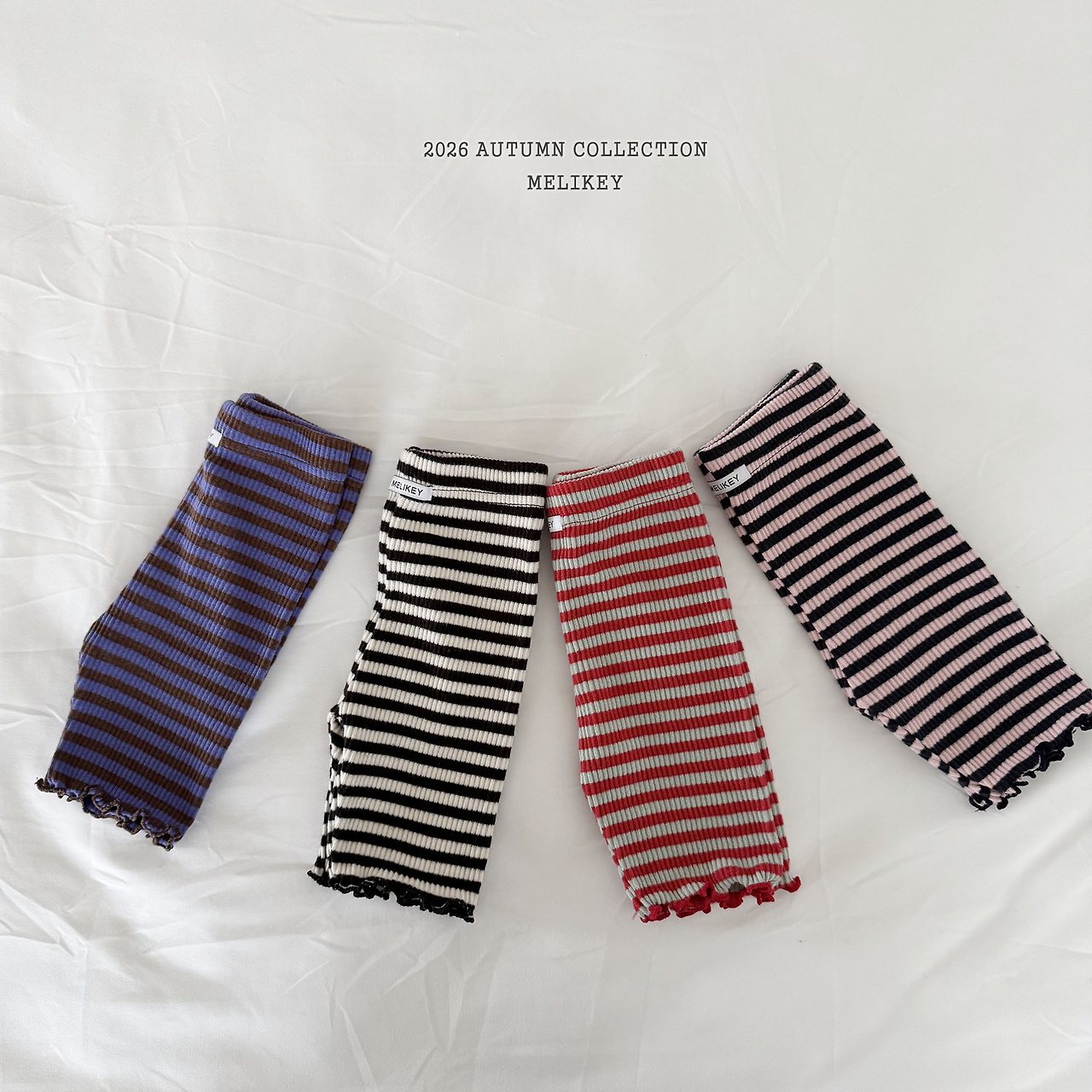 ［Melikey］Stripe color mellow leggings