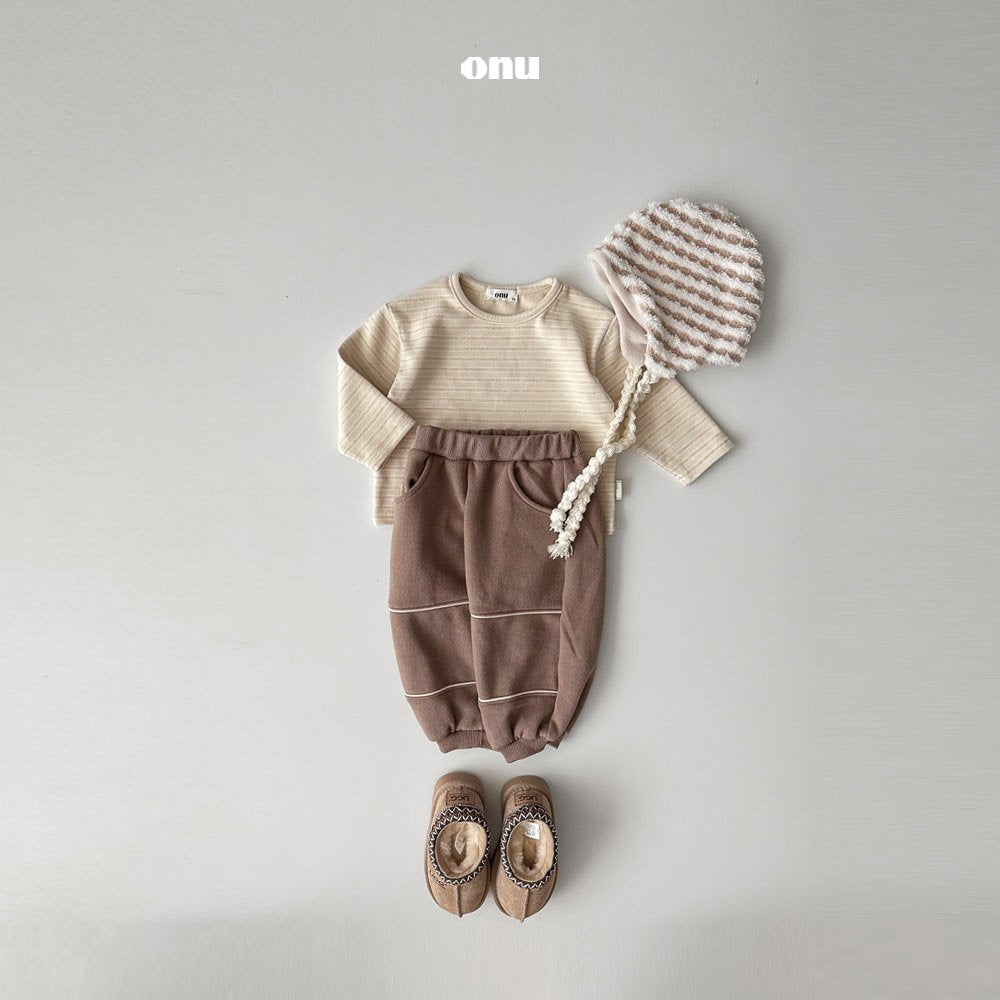 ［onu］Stripe round tee