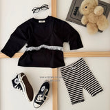 ［Melikey］Stripe color mellow leggings