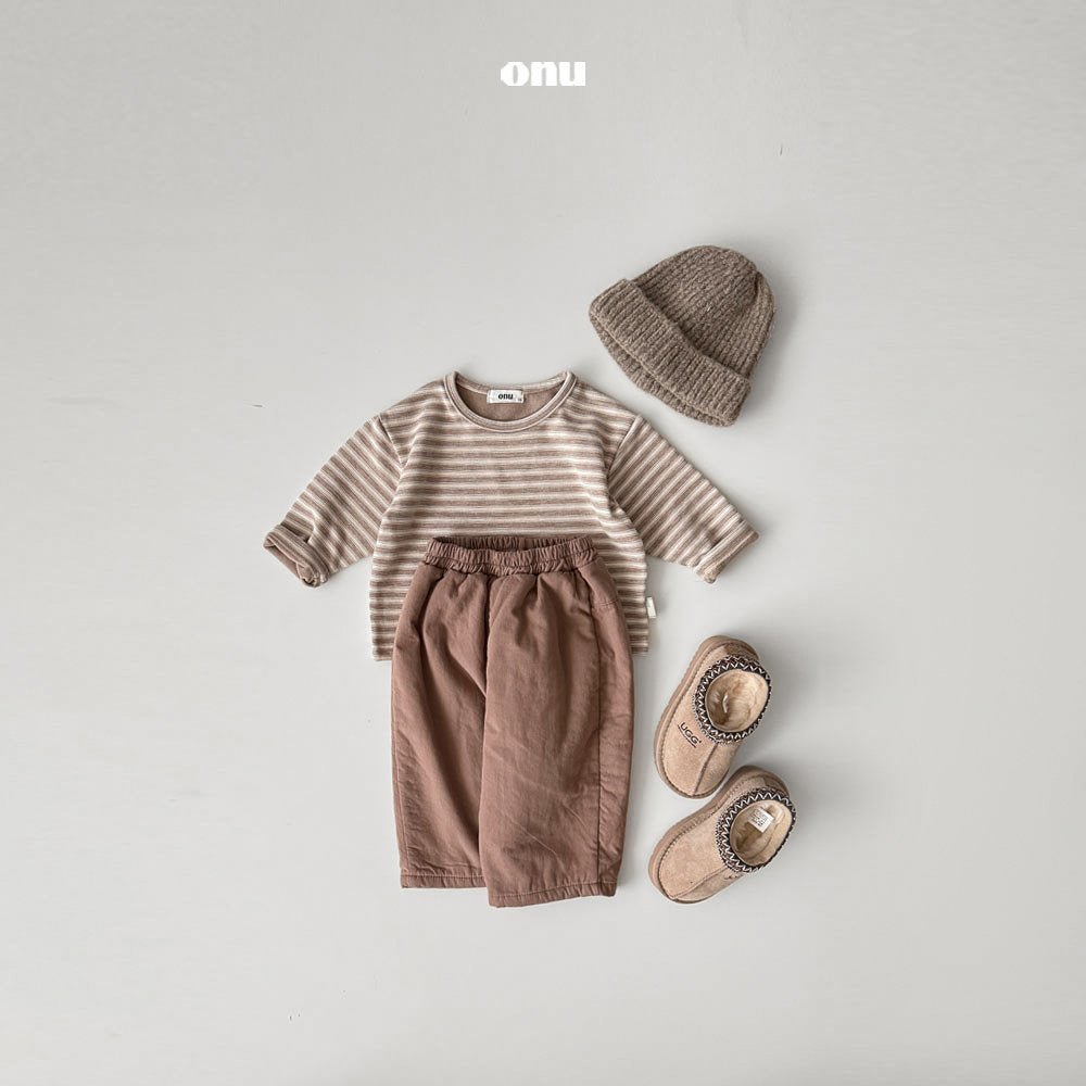 ［onu］Stripe round tee