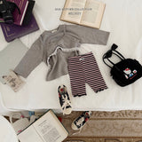 ［Melikey］Stripe color mellow leggings