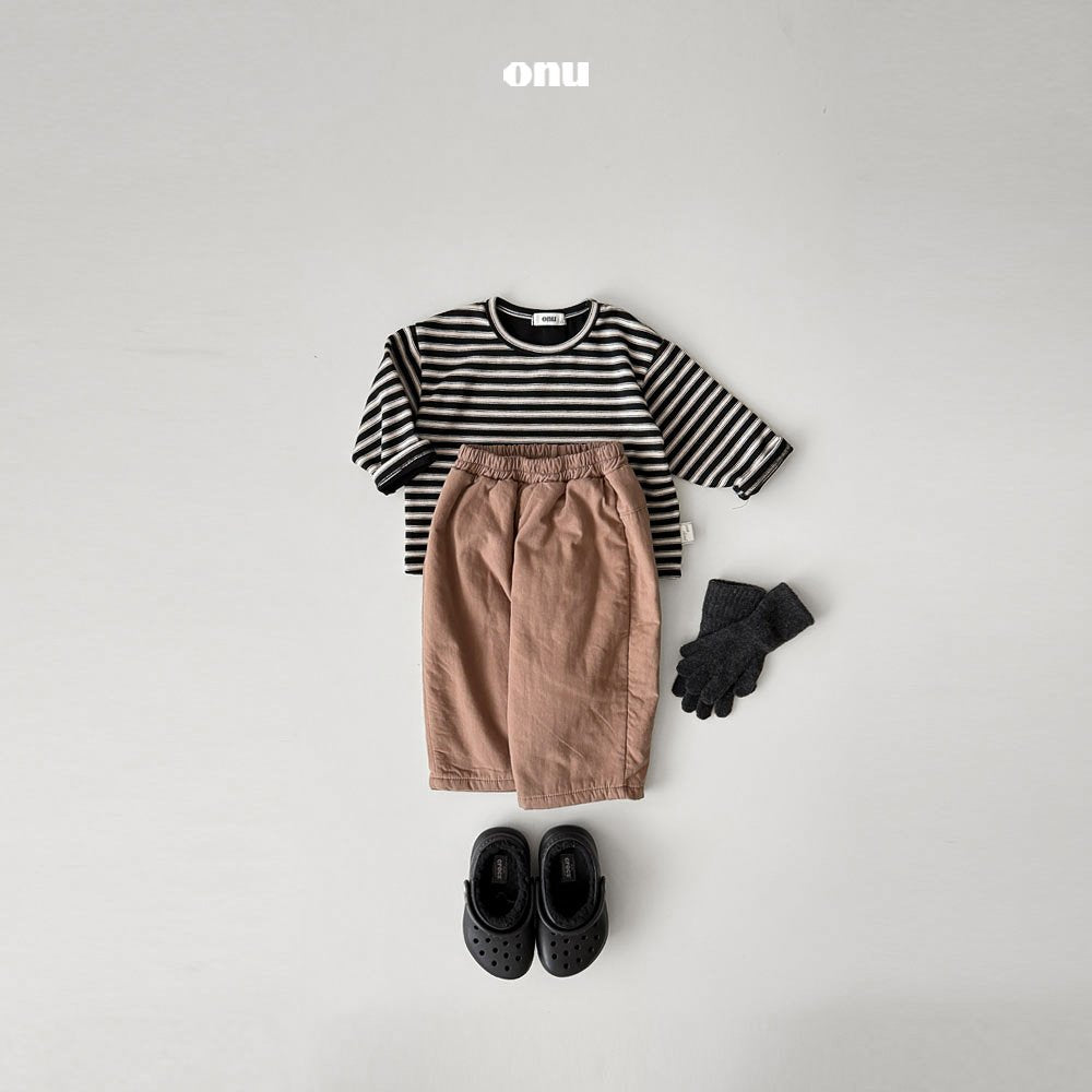 ［onu］Stripe round tee