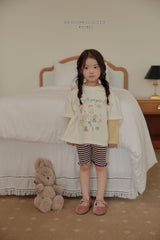［Melikey］Stripe color mellow leggings