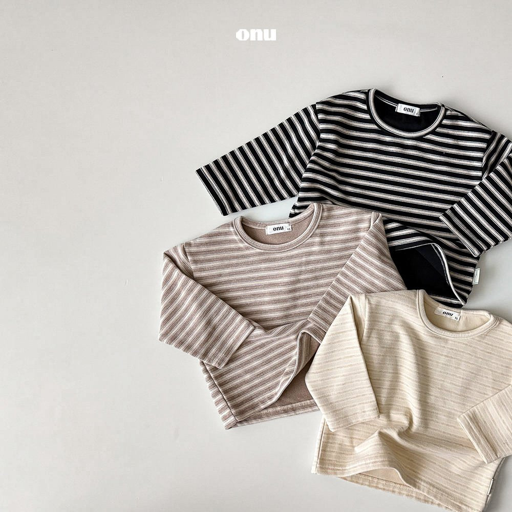 ［onu］Stripe round tee