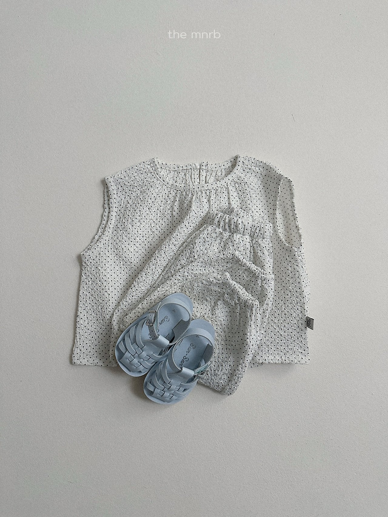 ［minirobe］Dot crinkle blouse