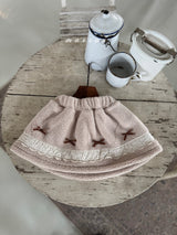 ［marron］Ribbon boa skirt