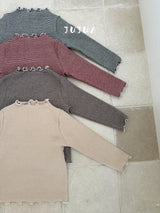 ［jujua］Stripe mellow tops