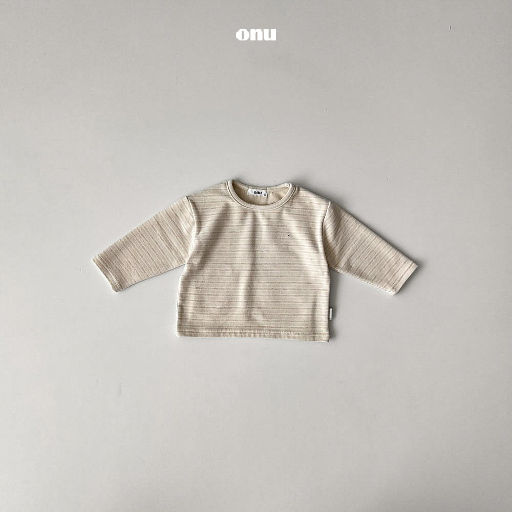 ［onu］Stripe round tee