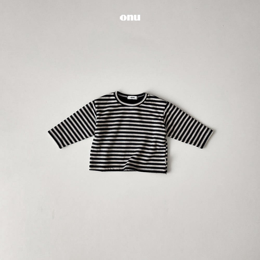［onu］Stripe round tee